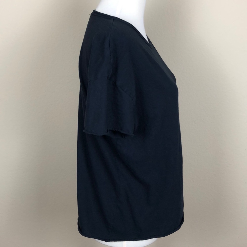 Zara Trafaluc Black Crew Neck Short Sleeve Top - Size Small - Picture 5 of 9